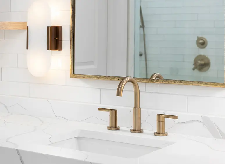 Contemporary white bathroom design elements